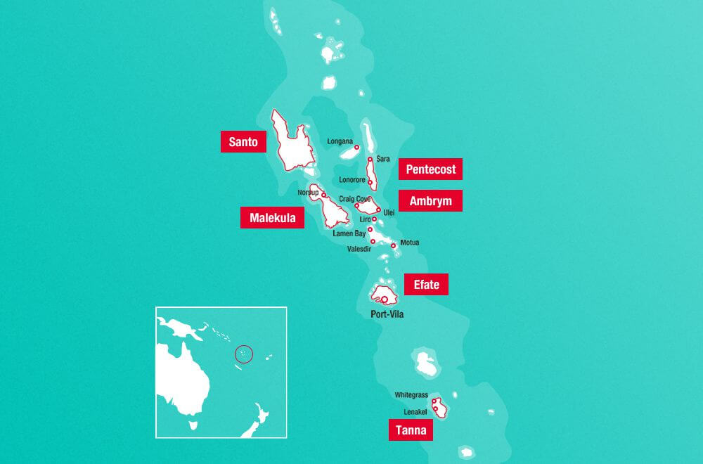 Vanuatu Island Map